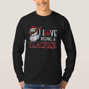 Ik hou ervan een leraar te zijn Kerstmis Dabbing S T-shirt