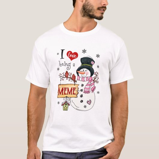 Ik hou ervan een temme Snowman kerstfeest te zijn. T-shirt (Voorkant)