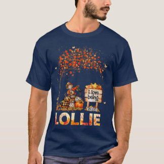 Ik hou ervan Lollie Farmer Fall Leaves Autu te noe T-shirt
