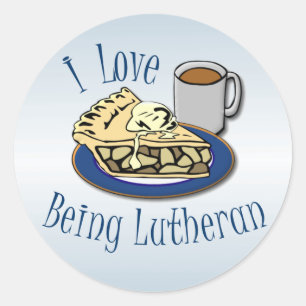 Ik hou ervan Lutheran Funny te zijn Ronde Sticker