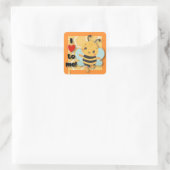 Ik hou ervan mij te zijn! vierkante sticker (Tas)