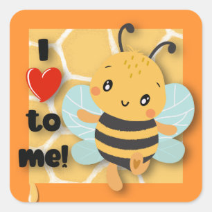 Ik hou ervan mij te zijn! vierkante sticker