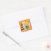 Ik hou ervan mij te zijn! vierkante sticker (Envelop)