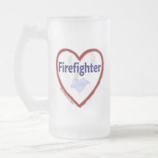 Ik hou ervan om brandweerman te zijn matglas bierpul