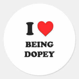 Ik hou ervan om dopey te zijn ronde sticker