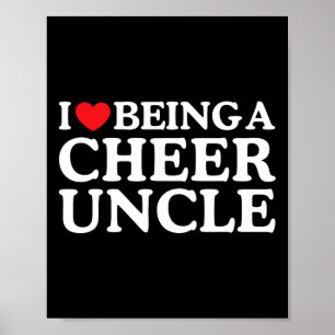 Ik hou ervan om een cheer-oom te zijn, cheerleadin poster