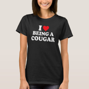 Ik hou ervan om een cougar Shirt in hart en nieren