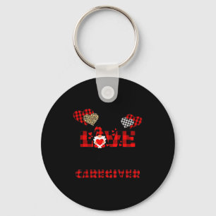 Ik hou ervan om een mantelzorgtrui cadeau te geven sleutelhanger