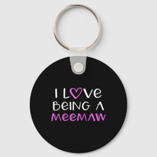 Ik hou ervan om een Meemaw Schattige Cool Mee-maw Sleutelhanger