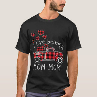 Ik hou ervan om een MOM-MOM Rode Truck met hart va T-shirt