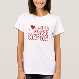 Ik hou ervan om een zwarte vrouw te zijn, Rode bub T-shirt