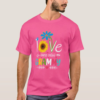 Ik hou ervan om Grammy Funny Sunflower Mother geno T-shirt