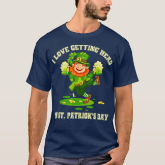 Ik hou ervan om hoofd te worden op St Patricks Day T-shirt