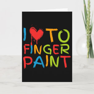 Ik hou ervan om met vingers te schilderen, ik schi kaart