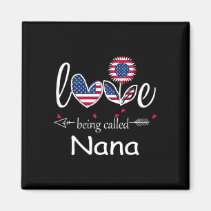 Ik hou ervan om Nana Usa-vlag te zijn 4 juli Onafh Magneet