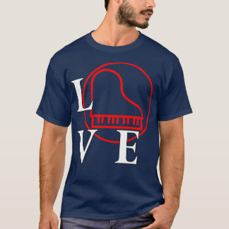 Ik hou ervan om piano te spelen voor pianiste muzi t-shirt