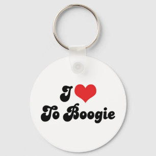 Ik hou ervan om te boogie-sleutelhanger sleutelhanger