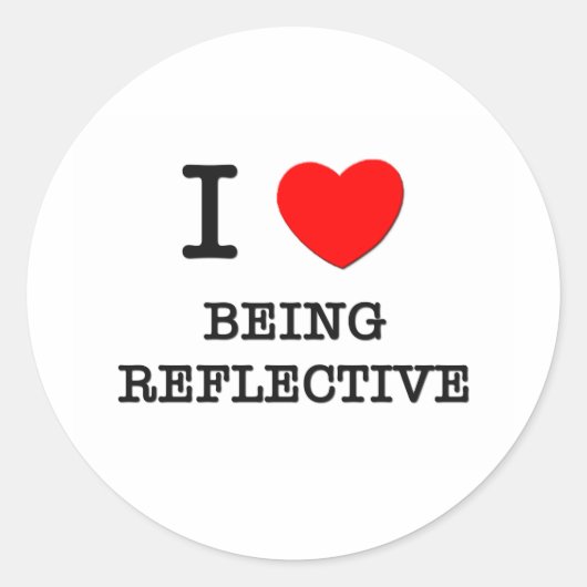 Ik hou ervan om te reflecteren ronde sticker (Voorkant)