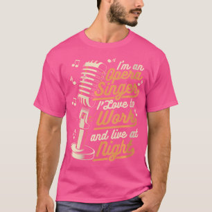 Ik hou ervan om te werken en te leven in de nacht t-shirt