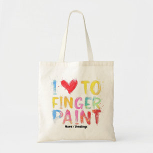 Ik hou ervan om vinger te schilderen Cute & Funny Tote Bag