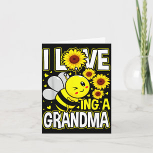 Ik hou ervan oma zonnebloem bij te zijn, moederdag kaart
