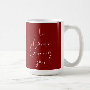 "Ik hou ervan van je te houden" Handgeschreven Wit Koffiemok