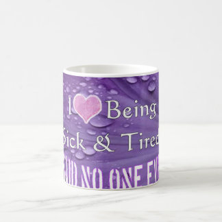 Ik hou ervan ziek en gespannen te zijn, zei nieman koffiemok