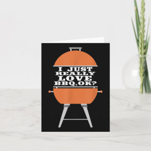 Ik hou gewoon echt van BBQ barbecue grill vlees et Kaart
