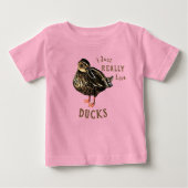 Ik hou gewoon echt van eenden Baby T-shirt (Voorkant)