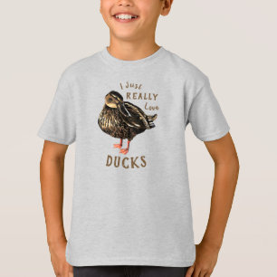 Ik hou gewoon echt van eenden Kinder T-shirt