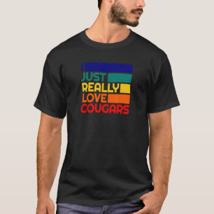 Ik hou gewoon echt van poema's die daten met rijpe t-shirt