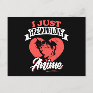 Ik hou gewoon van Anime Quote Lief ontwerp Briefkaart