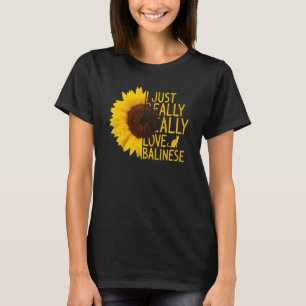 Ik hou gewoon van Balinese Mannen Feline Sunf T-shirt