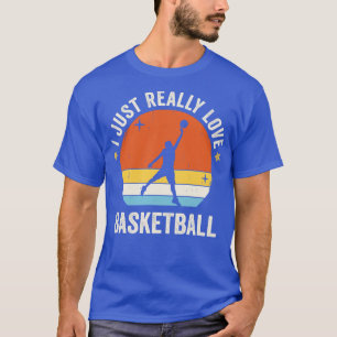 Ik hou gewoon van Basketball's Retro Vint T-shirt