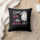 Ik hou gewoon van Bunnies Cute Rabbit Kussen (Deken)