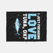 Ik hou gewoon van de grappige tonijnliefhebber Gev Fleece Deken (Voorkant (Horizontaal))