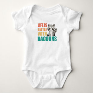 Ik hou gewoon van de racoons Cute Raccoon Romper