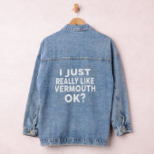 Ik hou gewoon van de Vermouth Ok Design Funny Bar Denim Jacket (Hangar)
