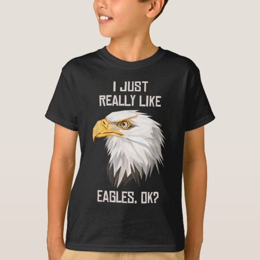 Ik hou gewoon van Eagle OK Grappig Eagle Lover Gif T-shirt (Voorkant)
