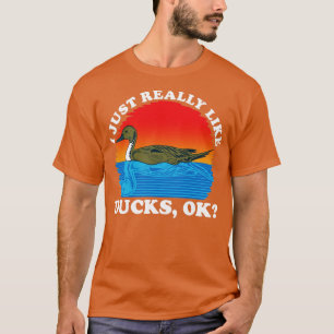 Ik hou gewoon van eenden ok t-shirt