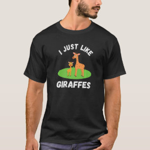 Ik hou gewoon van Giraffes schattige Giraffe T-shirt