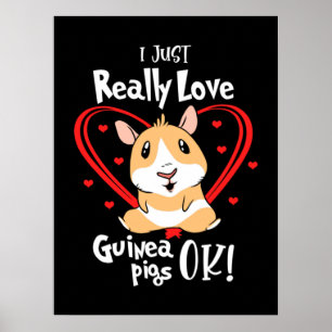 Ik hou gewoon van Guinee-varkens Poster