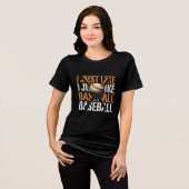 ik hou gewoon van honkbal Tri-Blend shirt (Voorkant volledig)