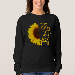 Ik hou gewoon van Kittens Women Mannen Kat Sunflo Trui