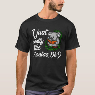 Ik hou gewoon van Koala Beren Grapny Book Reading T-shirt