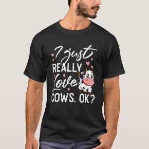 Ik hou gewoon van Koeien ok Harvest Farming Barn C T-shirt