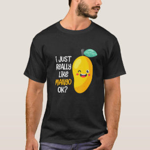 Ik hou gewoon van mango ok fruit zomer mango t-shirt
