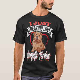 Ik hou gewoon van Norfolk Terrier Honden 1 T-shirt