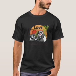 Ik hou gewoon van Pandas Ok Animal Beer Retro T-shirt