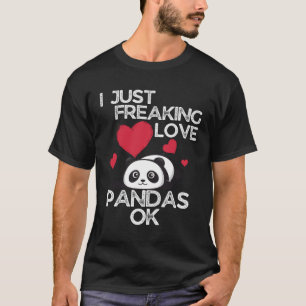 Ik hou gewoon van panda's ok panda t-shirt